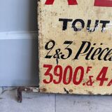 Old plaque “Apartments for rent”