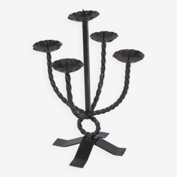 Wrought iron candle holder