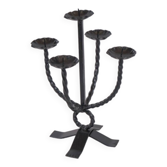 Wrought iron candle holder