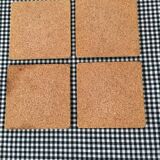 Set of 4 “The 50s” coasters. Reproduction on cork