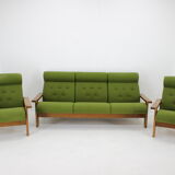 1970s Living Room Beech Set, Czechoslovakia