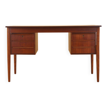 Bureau en teck avec tiroirs, Danemark, années 1970