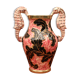 Vase rose en céramique Monaco à décor de feuille