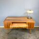 Desk with glass top, walnut, 1950s