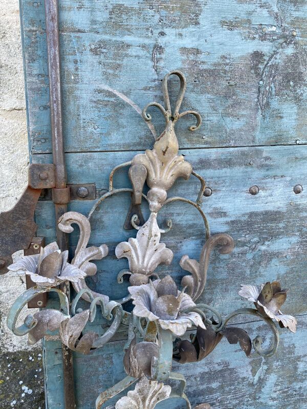 Paire d’appliques fer forgé 1940