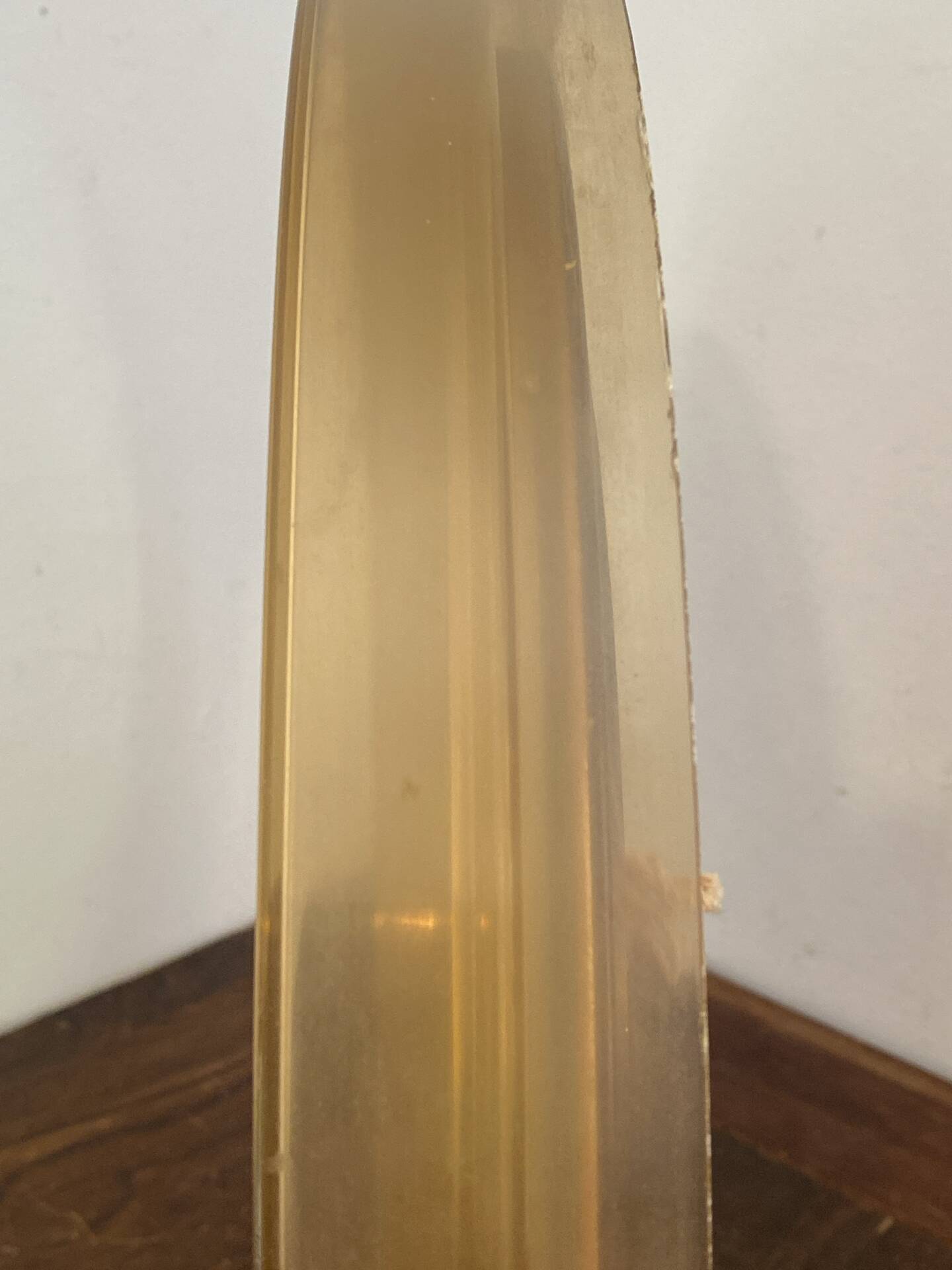 Miroir circulaire en plastique, brun fumé, années 70