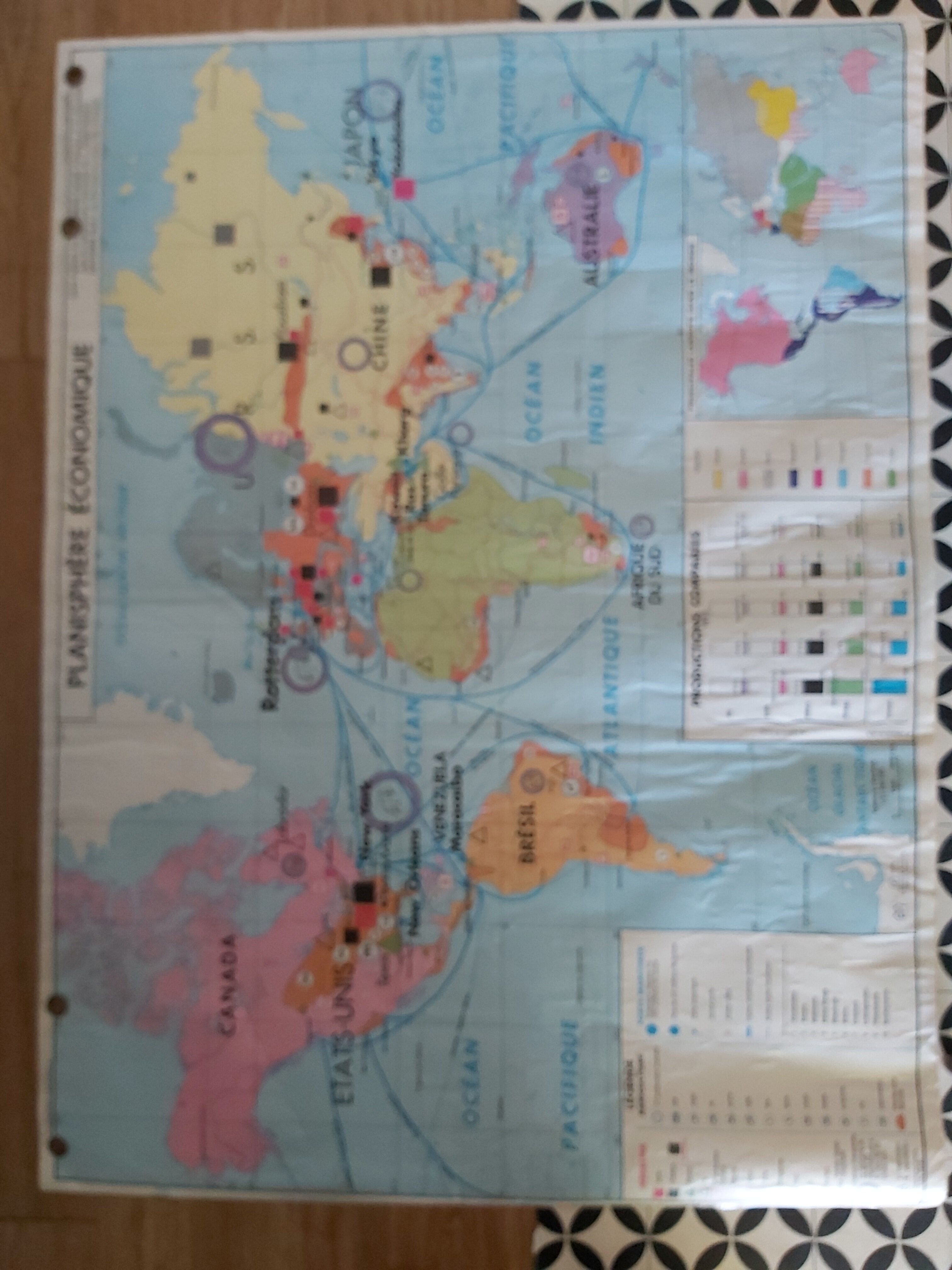 Former MDI school map laminated