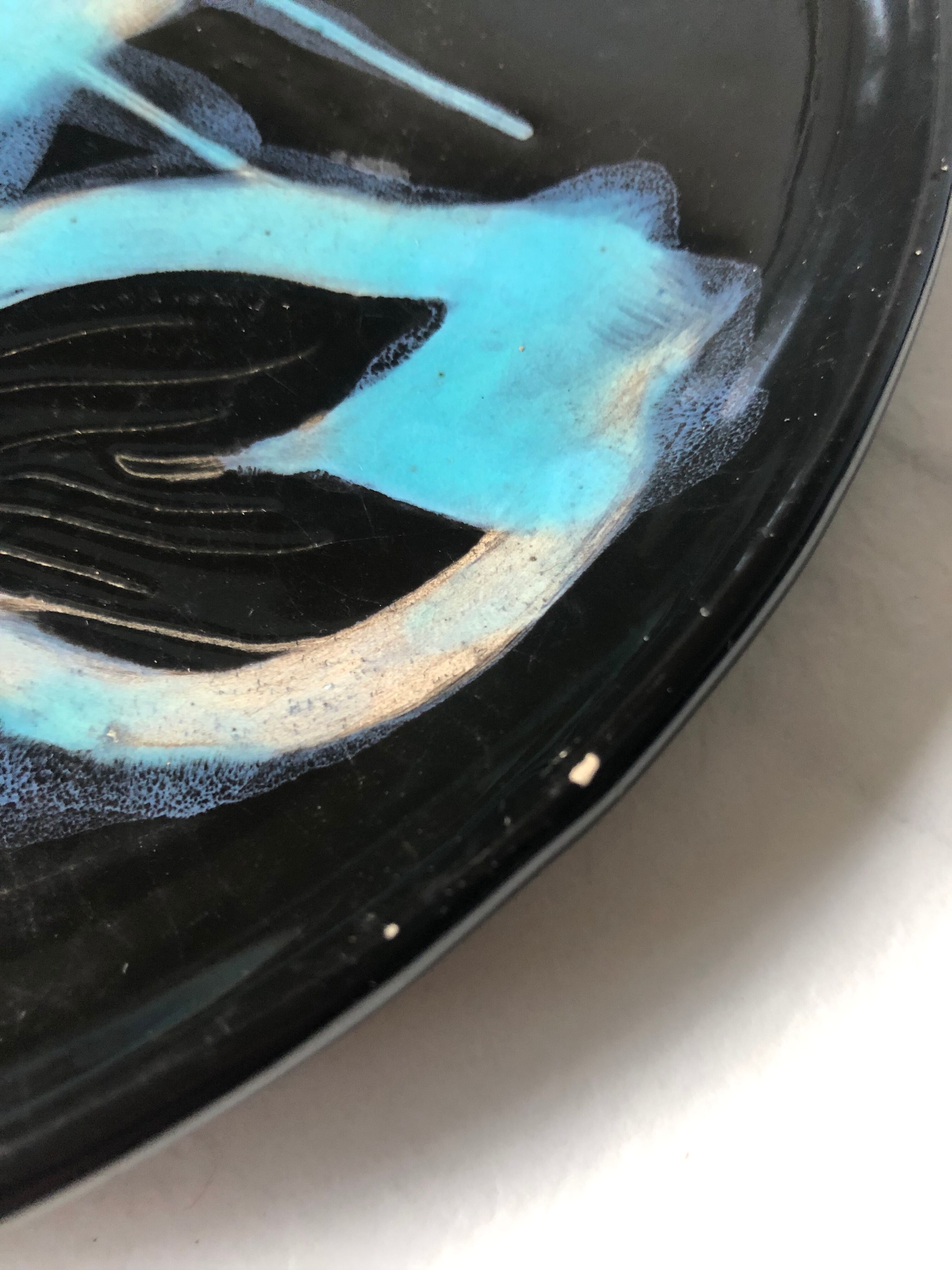 Set of six plates Vallauris the mermaids