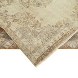 Tapis beige anatolien contemporain tissé à la main 193 cm x 300 cm