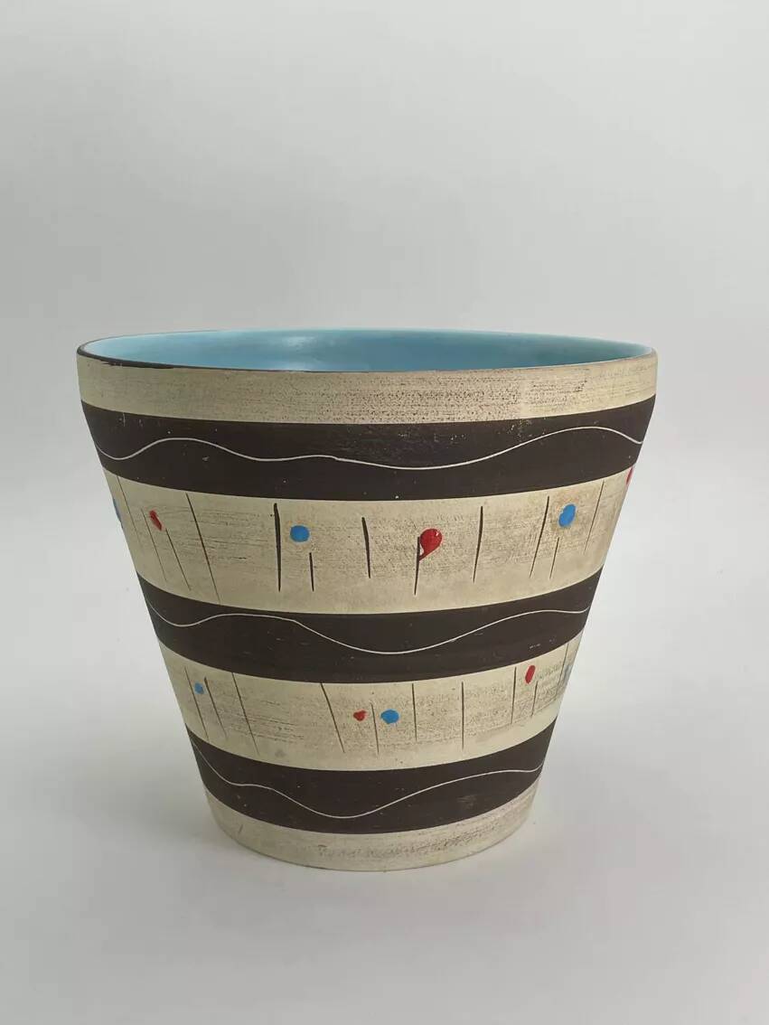 50s ceramic cache pot West Germany