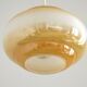 French vintage amber & white pearlized glass hanging ceiling light 4479