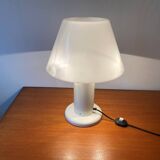 Guzzini lamp, white lacquered metal, height 55cm, 1970s vintage