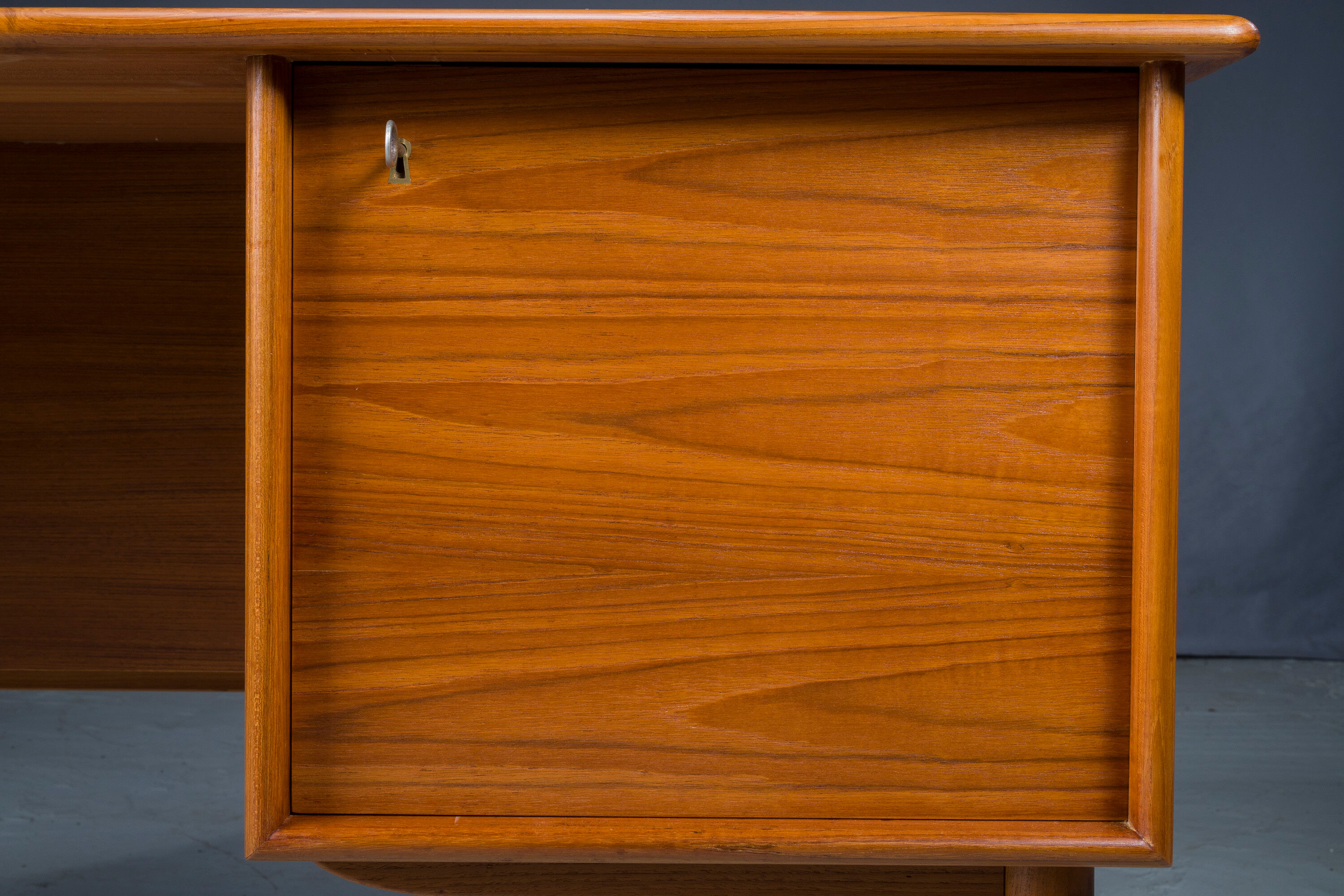 Mid-Century Danish Modern Desk Teak by Svend Madsen for Falster, 1970s