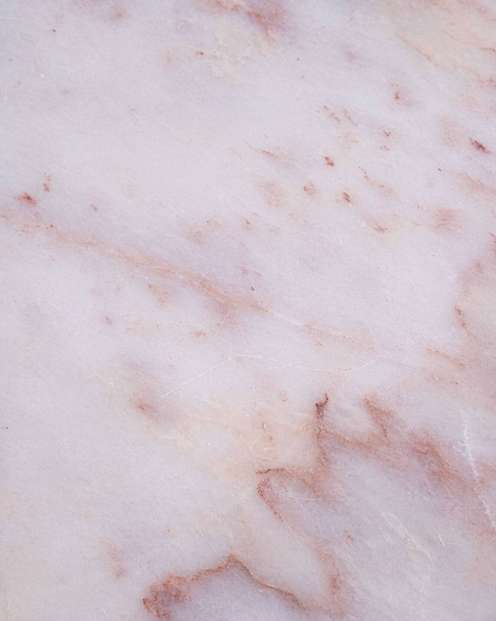 Pair of nesting coffee tables in pink marble, France, 1970s