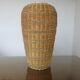 Rattan vase, braided rope and 80s ceramics