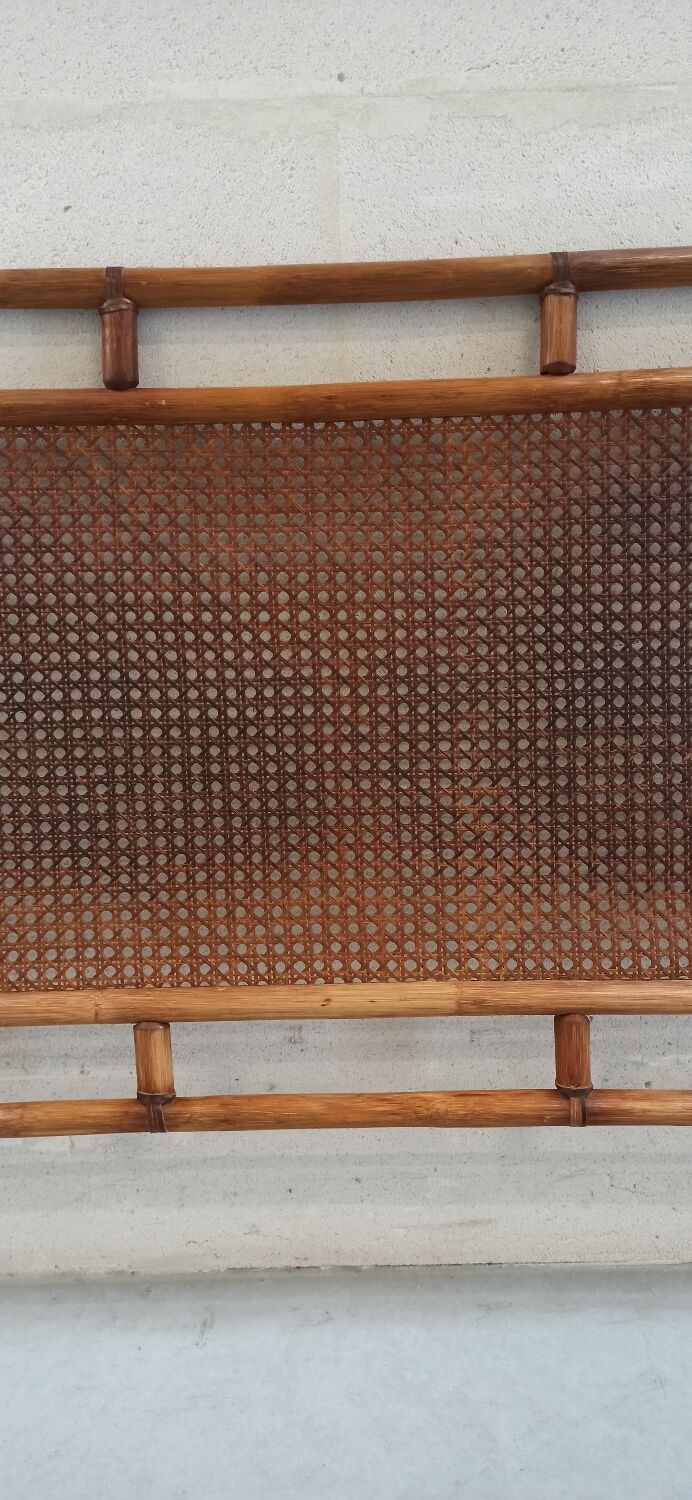 Traditional bamboo and cane headboard, 70's