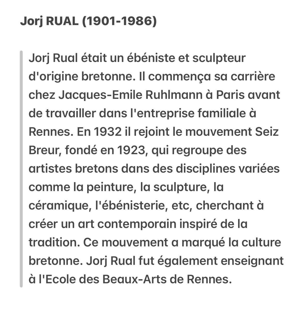 Art Deco enfilade signed Jorj Rual (1901-1986) dated 1935