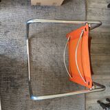 Cantilever dining room armchair, in cognac leather, vintage
