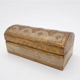 Boite à timbre Florentine en bois, Italie vintage