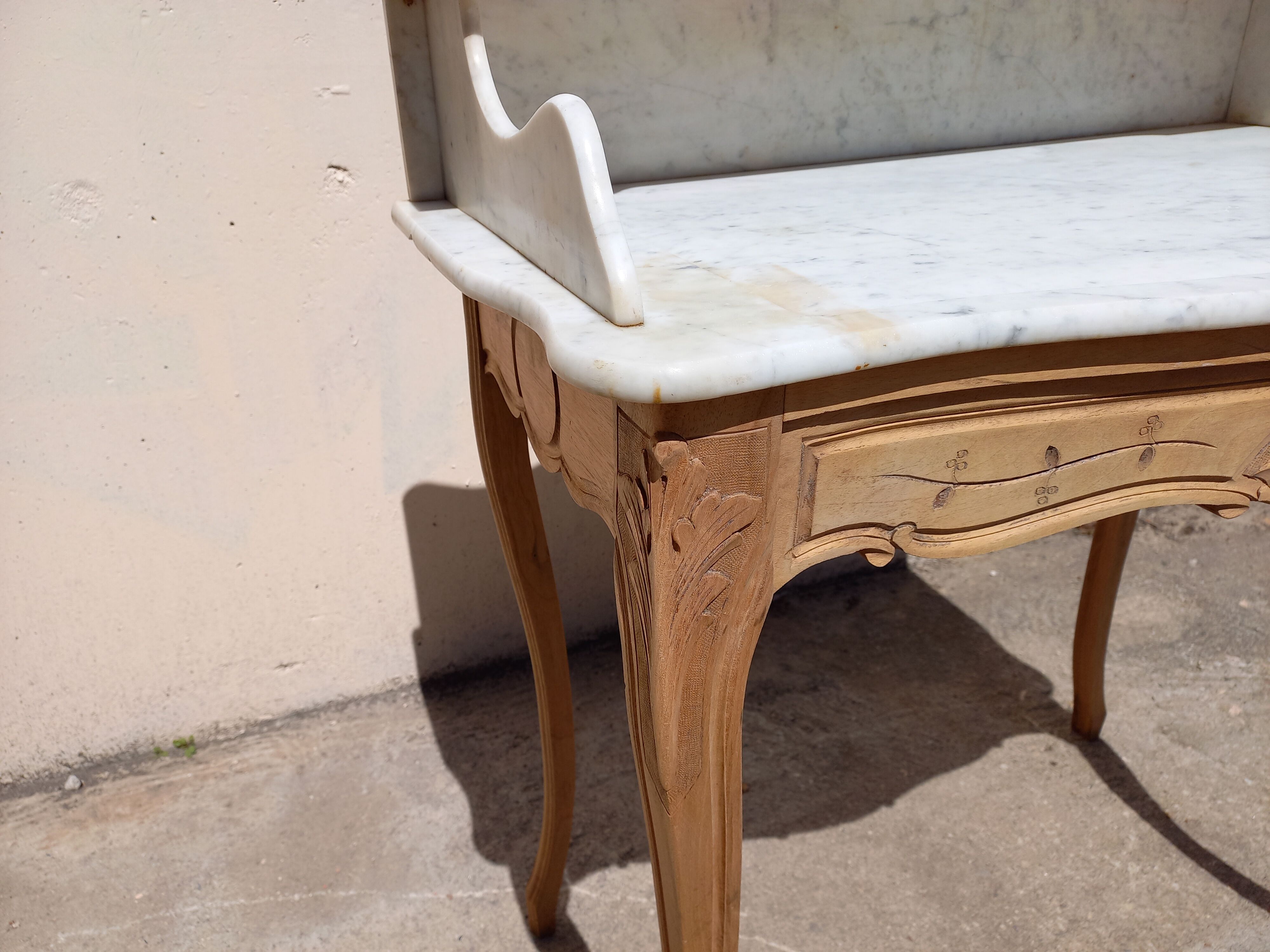 Toilet table, marble top