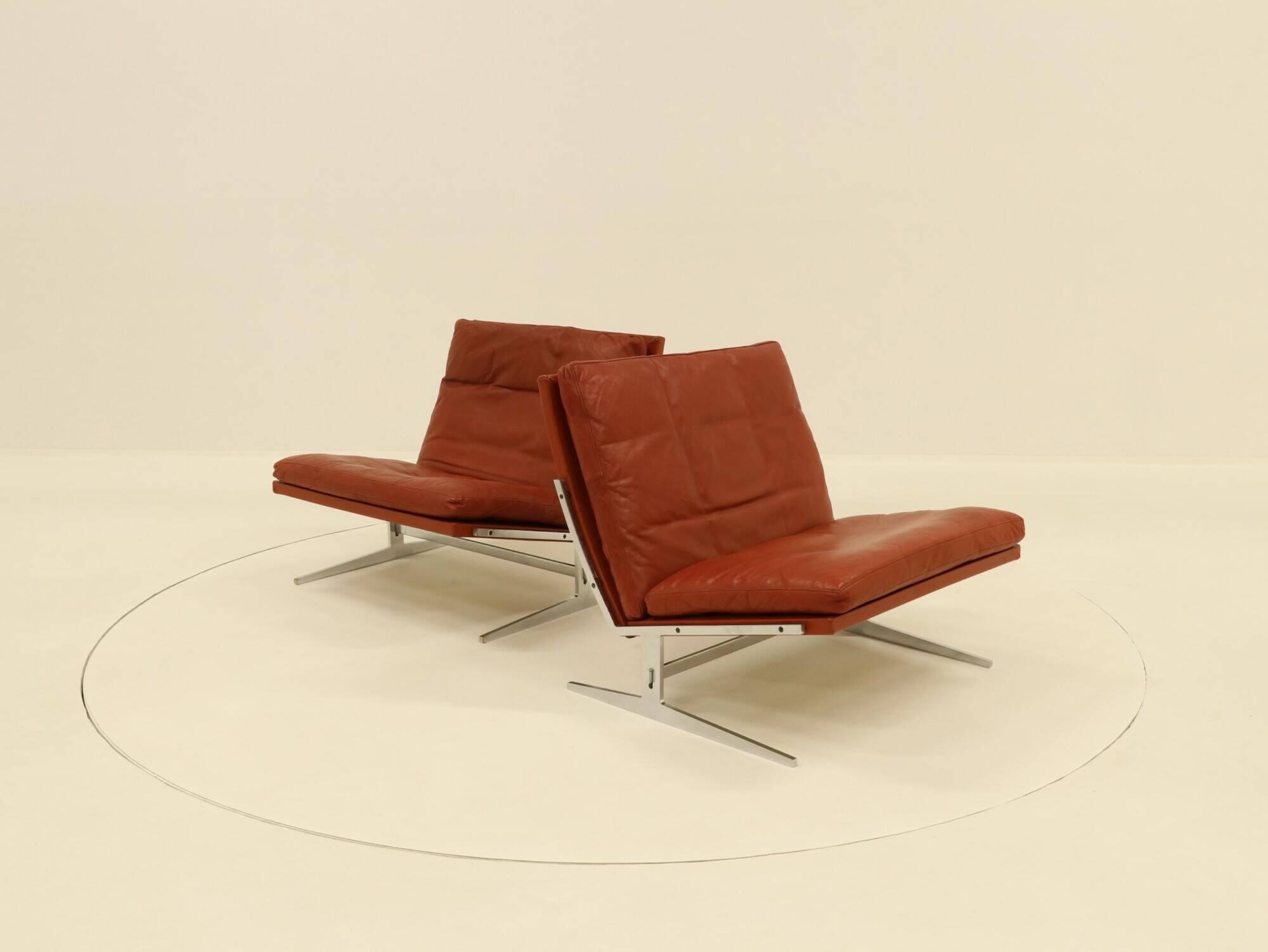 2 Easy Chairs Model BO 561 by Preben Fabricius & Jorgen Kastholm for BO-EX 1960s