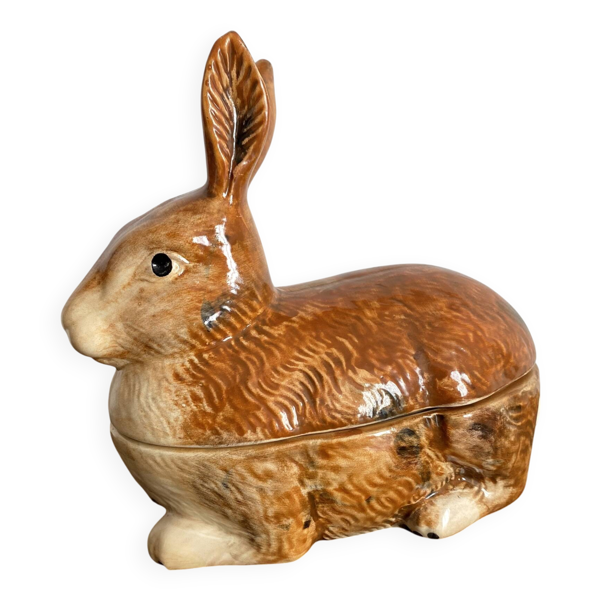 Ceramic rabbit, zoomorphic terrine