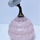 Art Deco wall lamp glass Clichy pink and porcelain