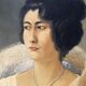Oil on canvas woman portrait