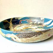 Vintage Danish Ceramic Art Studio Decorative Bowl signed