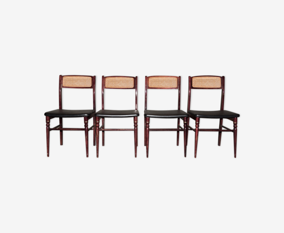 Série de 4 chaises espagnoles Mocholi années 60/70