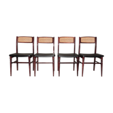 Série de 4 chaises espagnoles Mocholi années 60/70