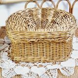 Decorative wicker suitcase