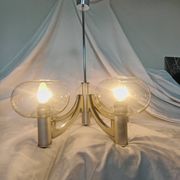 5-branched chandelier by Sciolari, Italy, space age, 1970