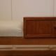 Entrance bench, Scandinavian modular telephone bench, teak, 1960
