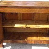 Buffet Empire, plateau en losanges, marqueterie de bois