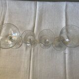 Set of 22 glasses with floral details engraved 1930