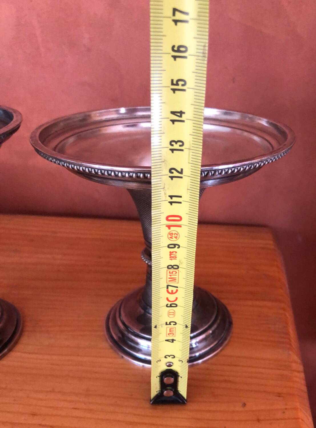 Silver candlesticks by TH HENRY