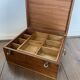 Boîte de rangement vintage en bois 1900s