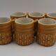 Série 6 mugs céramique BP vintage