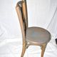 Child's bistro chair in curved turned wood, Fischel Thonet style, 1950.