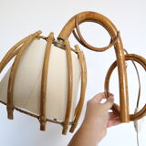 Rattan sconce, vintage