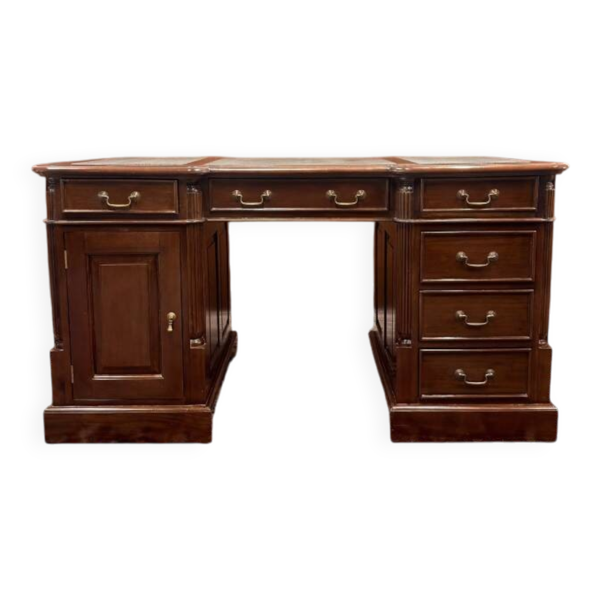 Bureau anglais classique avec incrustations vertes