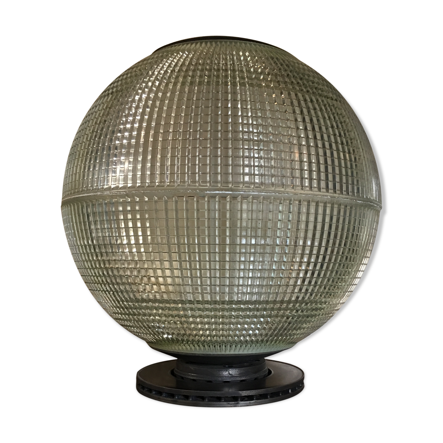 Holophane ball on plinth 1950, 50 cm diameter