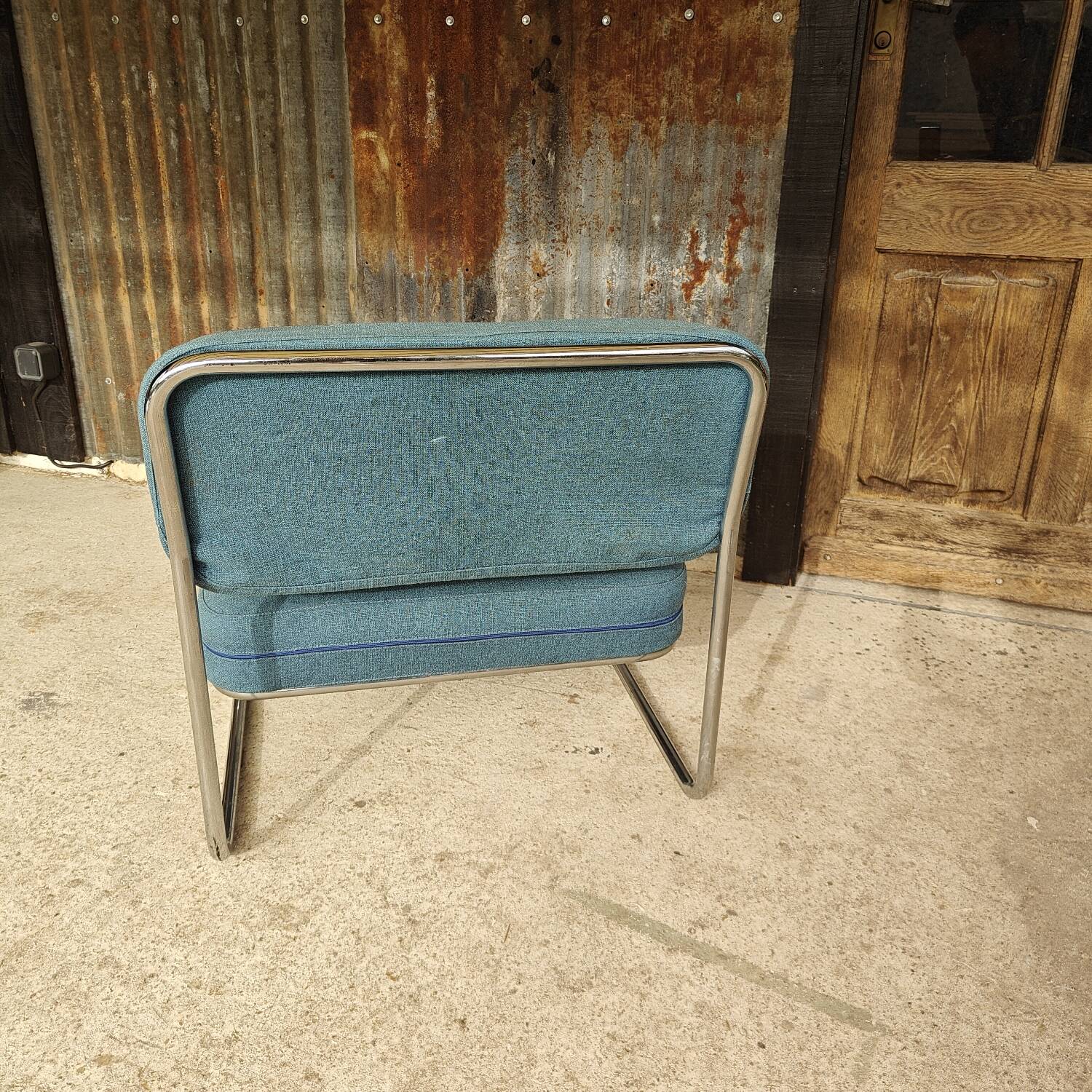1970s tubular armchair