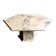 Vintage hexagonal pink and grey marble coffee table, 1980s