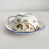 Polychrome ironstone cup "Nella" Jules Veillard Bordeaux (JVB)