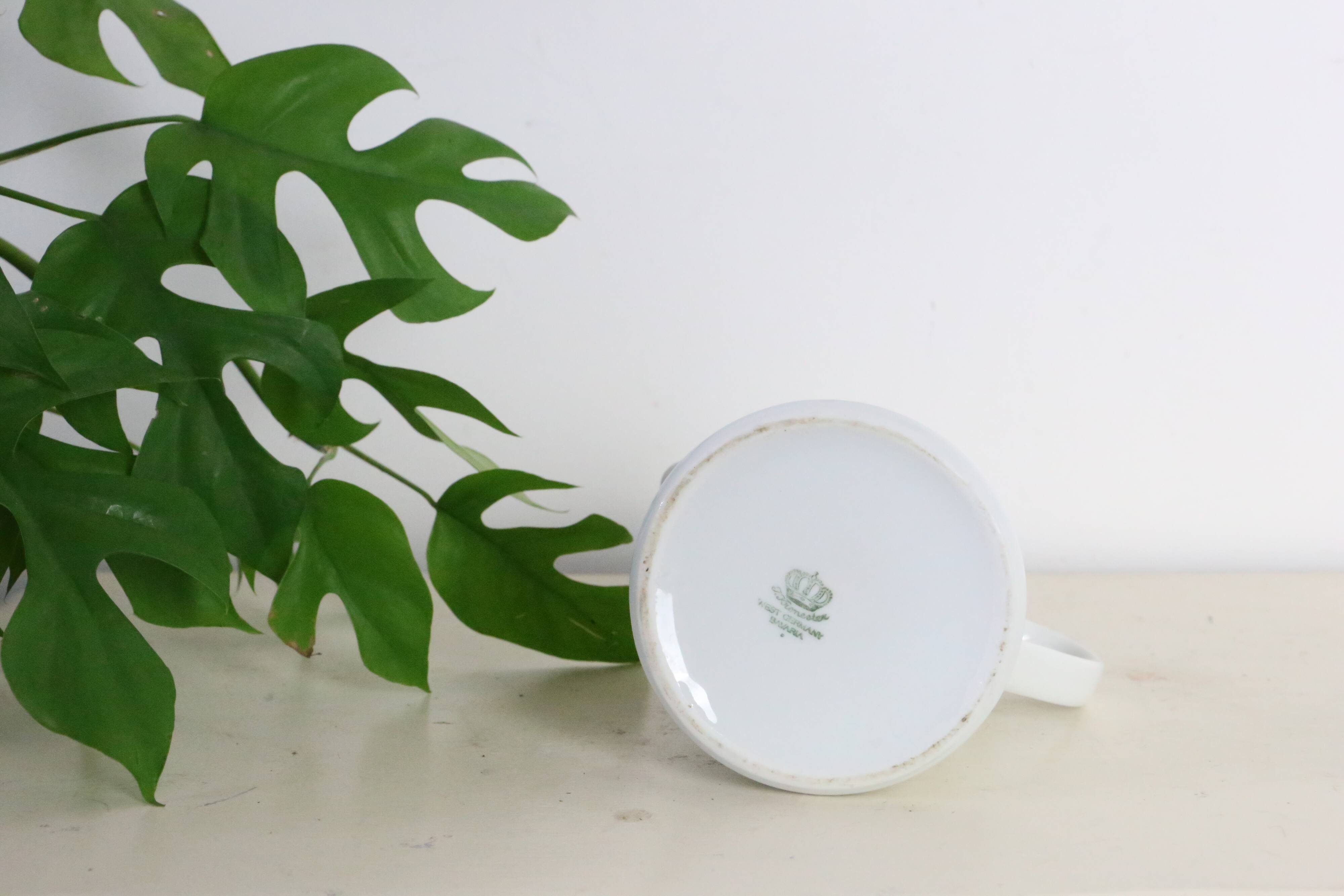 Water pitcher, white porcelain, 1960s vintage German
