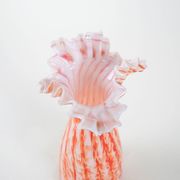 Vase orange, design italien, années 1960, fabriqué en Italie
