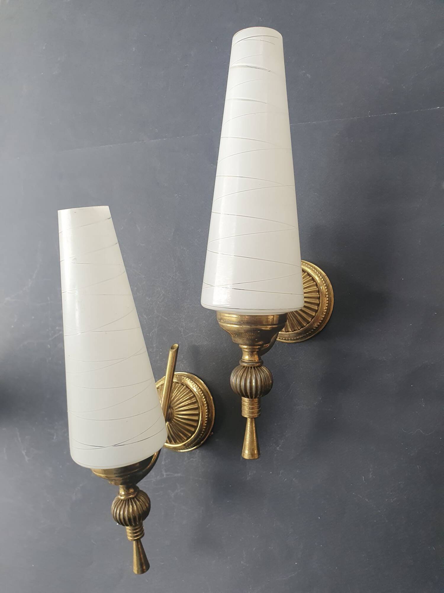 Pair of vintage 1960s wall sconces