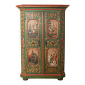 Antique Hand-Painted Folk Art Armoire